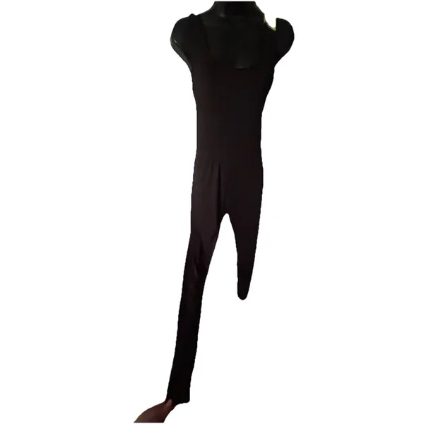 Xl Women's Workout Bodysuit Black and Lime Green. Tank Top Long Legged. Spandex - Image 7