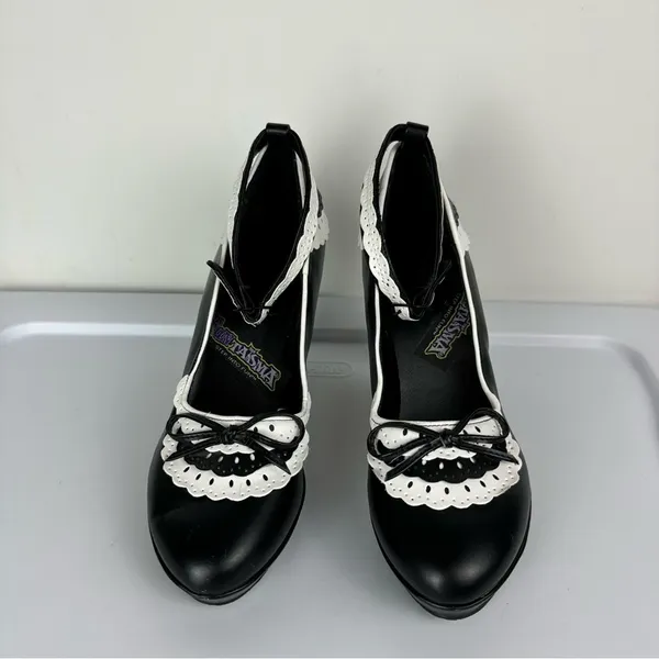 Funtasma Womens Mary Jane Heels Sz 8 Flapper Maid Halloween Dressy - Image 10
