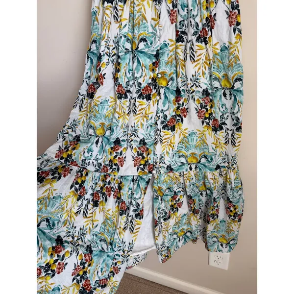 Anthropologie Somerset Maxi Dress Womens S Multi Floral Smocked Tiered OB1387071 - Image 7