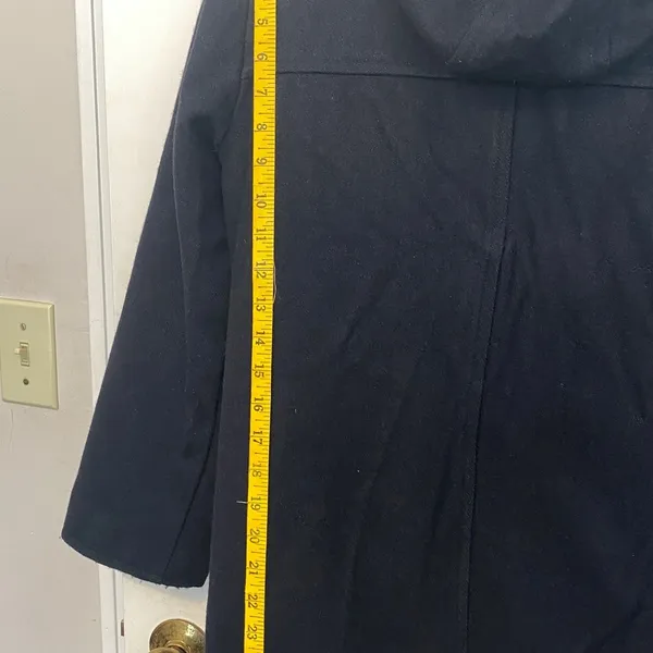 Old navy black or dark  blue wool short coat - Image 4