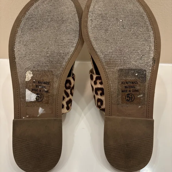 Soda Cheetah Leopard Print Pattern Double Strap‎ Slide Sandals Sz 5.5 - Image 6