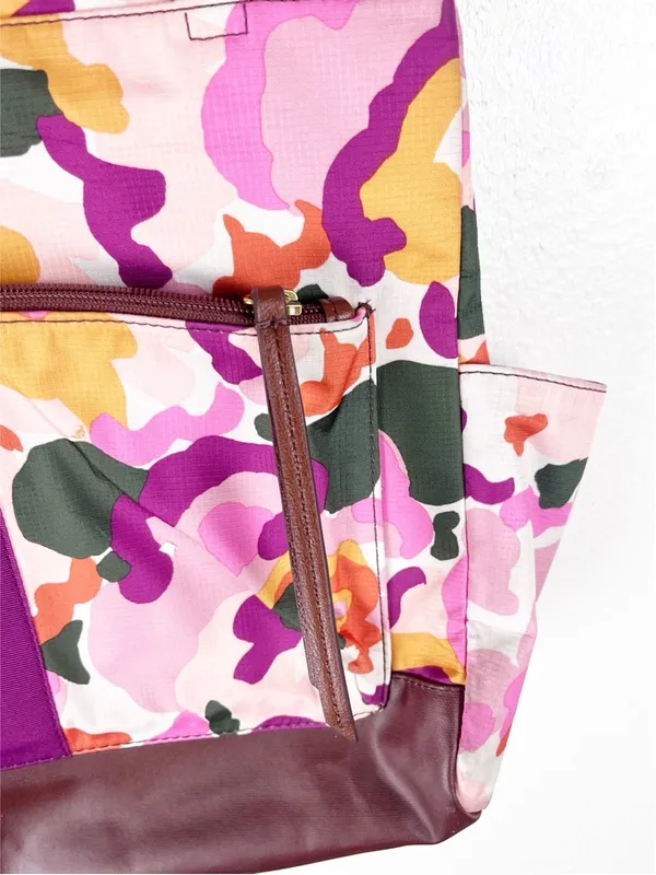 FOSSIL Jenna Floral Double Shoulder Straps Canvas Tote Bag - Image 14