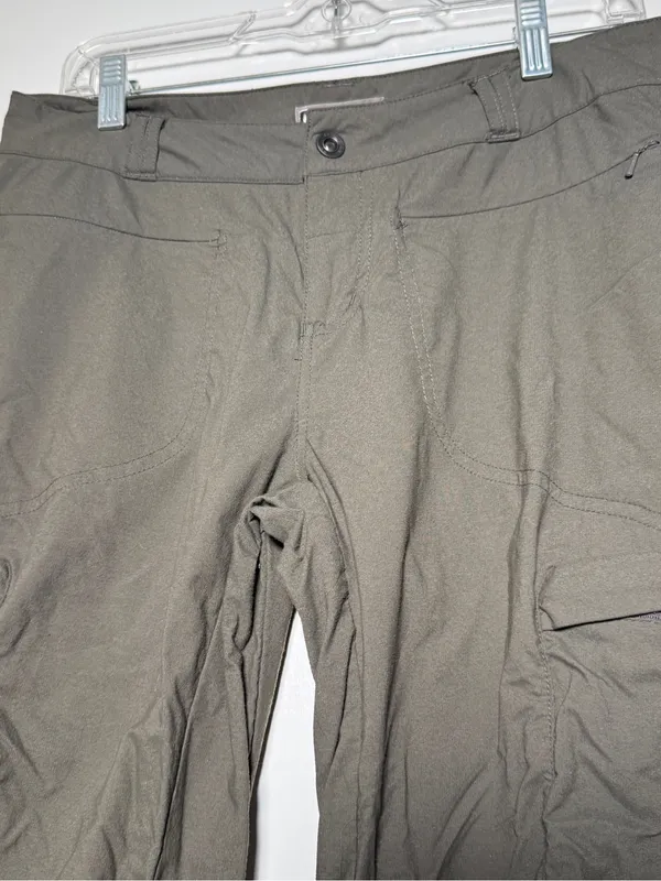 REI Womens 8 Olive Convertible Cargo Pants Outdoors Active - Image 2