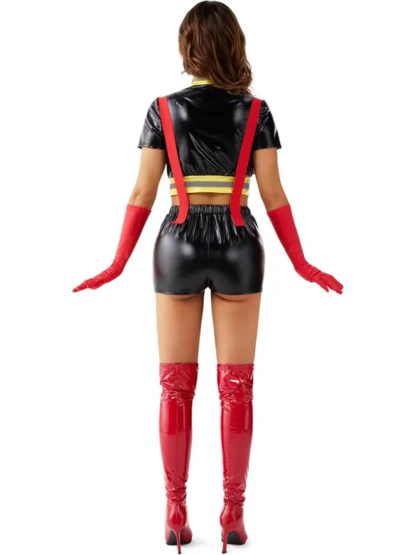 Spooktacular Creations Women Fireman Halloween Costume Cosplay Party SMALL - Image 5