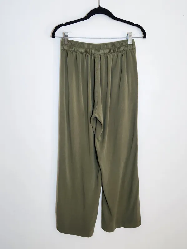 Old Navy Womens Olive Green High Rise Wide Leg Pull-On Pants Size Small - Image 5