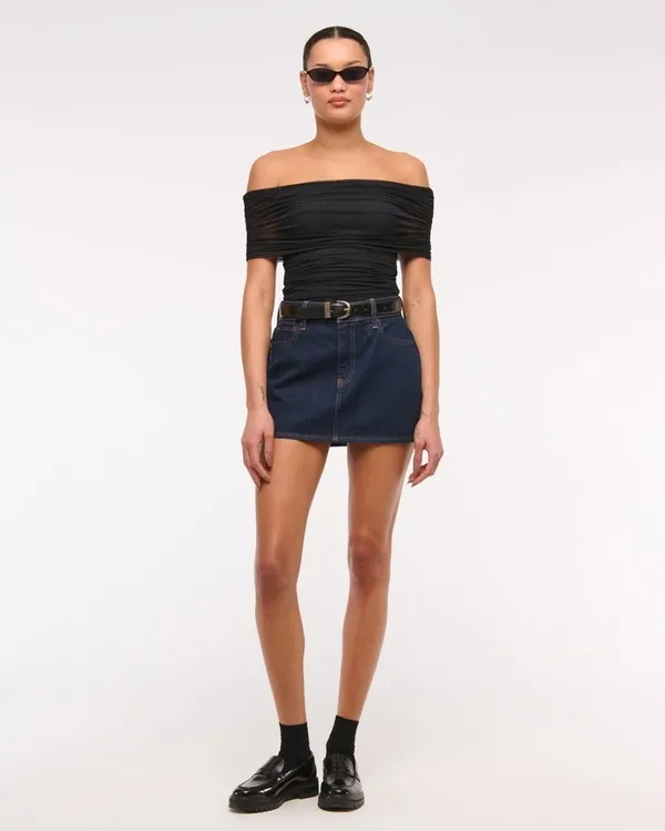 Abercrombie Mesh Foldover Bodysuit small - Image 3