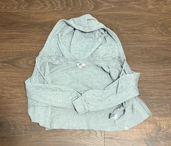 JoyLab Gray Cropped Zip-Up Hoodie - Image 2