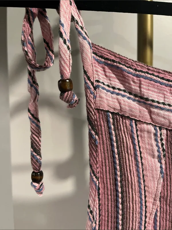Free People Freya Stripe Overalls. NWT. Mauve combo - Image 11