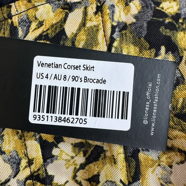 Lioness Venetian 90s Brocade Corset Skirt size 4 - Image 6