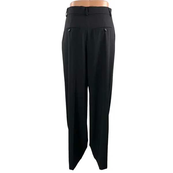 NEW Zara Women's Black High Rise Pleated Wide Leg Trousers Dress Pants Size S - Image 3