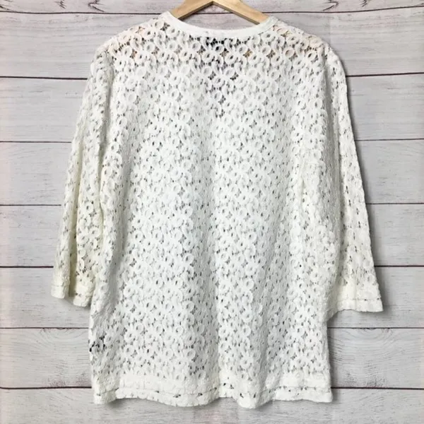 Nicole Miller Eyelet‎ Lace Long Sleeve L - Image 2