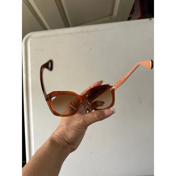 Ralph By Ralph Lauren RA 5255 Red Havana Oversized Square Frames Sunglasses - Image 4
