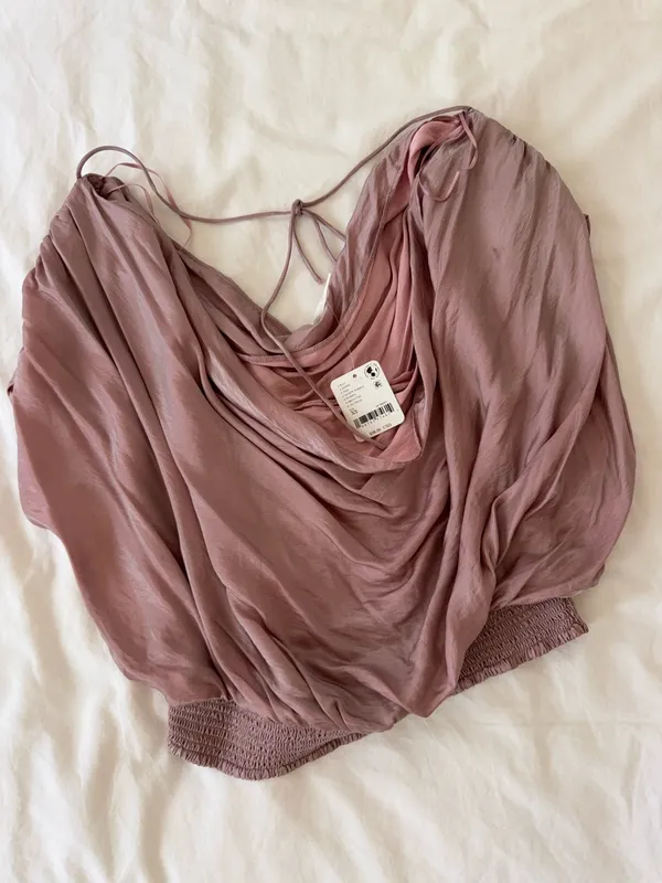 Free People Top Pink Dusty Purple - Image 3