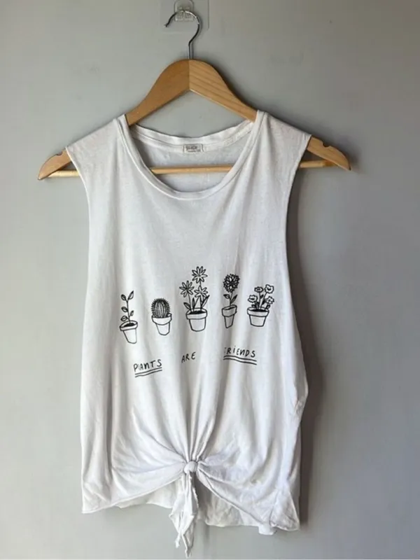Brandy Melville Cut Off Tee Plants and Friends - Image 3