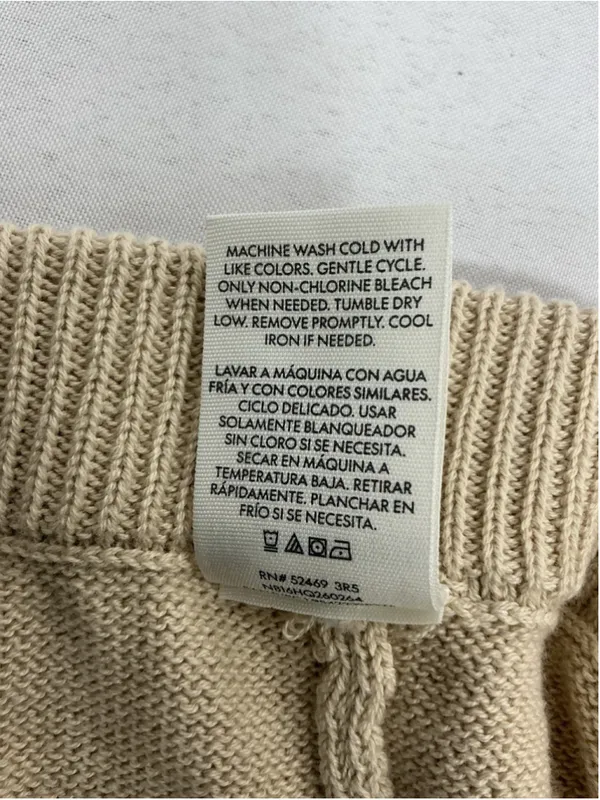 Womans NWT NOBO Pull On Sweater Short Shorts XXL 20 Tan White - Image 4