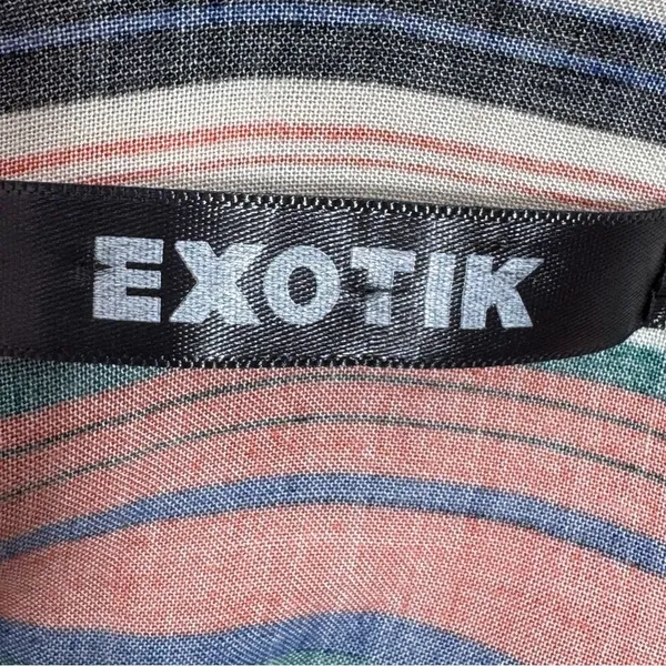Exotik Y2K Striped Layered‎ Mini Dress Sundress Multicolor Small - Image 9