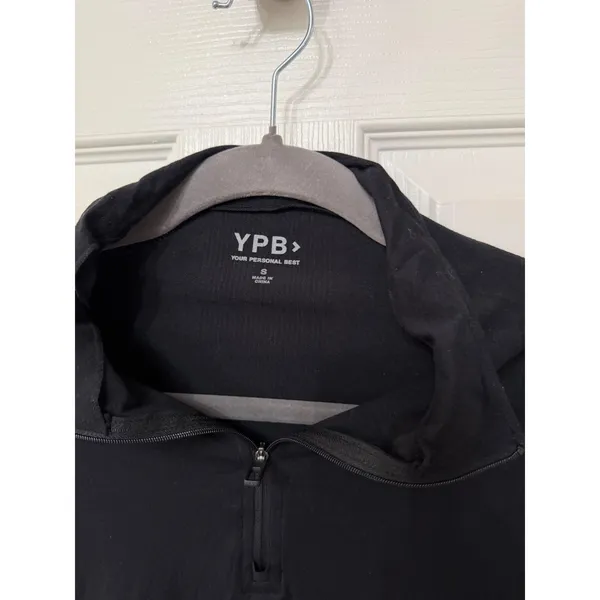 YPB Abercrombie & Fitch Womens‎ Quarter Zip Long Sleeve Activewear Top Black S - Image 2