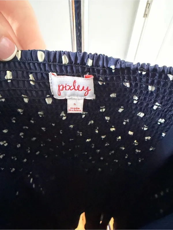 Pixley Navy Blue Polka Dot Sundress - Image 3