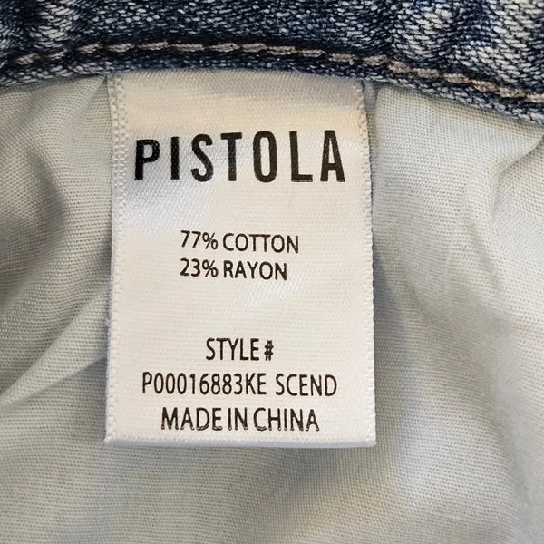 Pistola‎ Charlie High-Rise Classic Straight Distressed Jeans 28 - Image 7