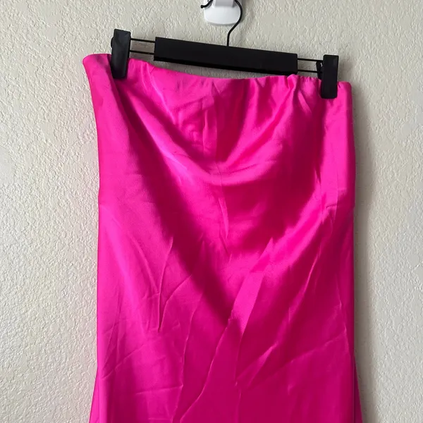 Show Me Your Mumu Taylor Tube Maxi Dress Hot Pink Size Large NWT - Image 6