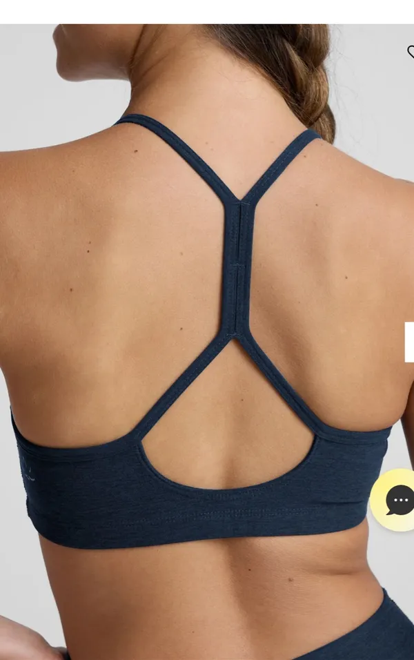 NWT Beyond Yoga Spacedye Slim Racerback Bra Navy - Image 3