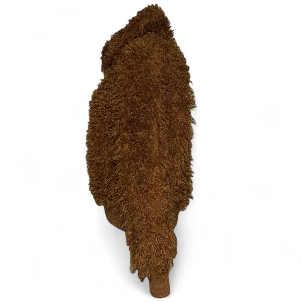Wild Fable Teddy Faux Fur Jacket Brown Bomber Full Zip Warm Cozy‎ - Image 4