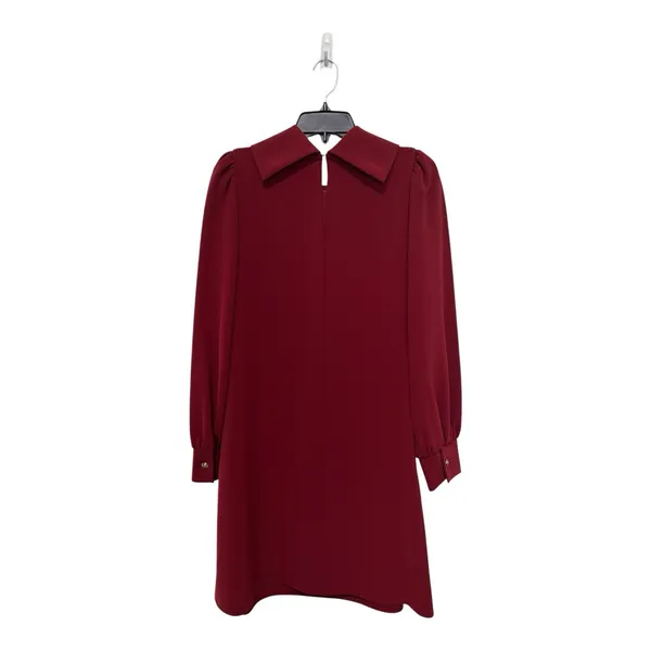 Alex Marie Womens Burgundy Funnel Neck Puff Sleeve Shift Dress 6 - Image 6