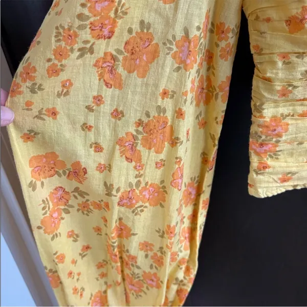EUC Free People Another Life Crop Top Floral Honey Combo Size Medium - Image 6