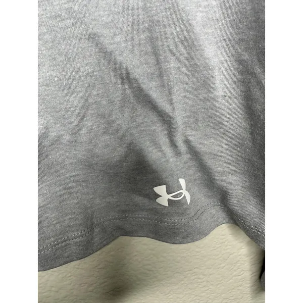 Under Armour Shirt Womens XL Gray Colorblock Long Sleeve Scoop Neck Relaxed Fit - Image 2