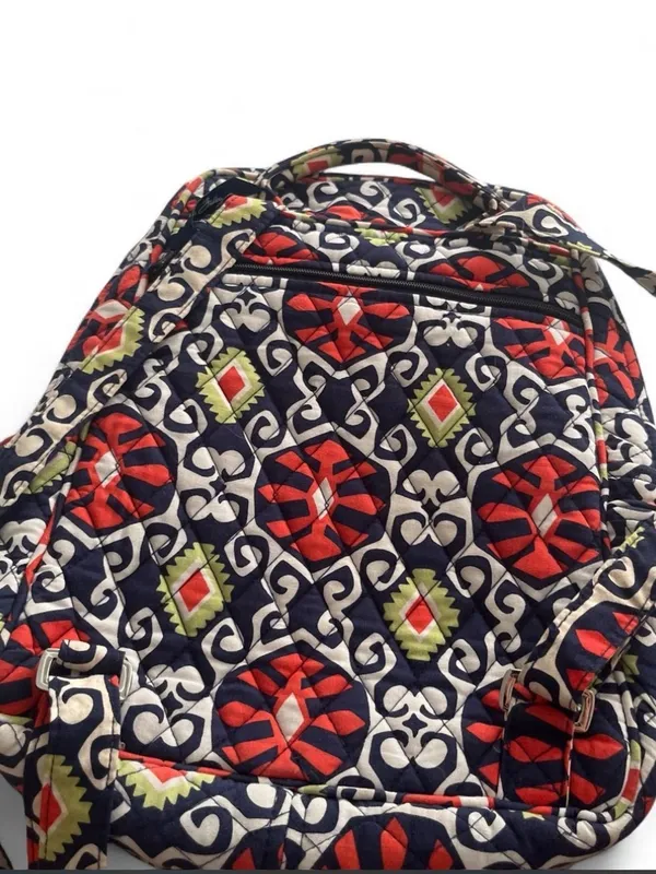 Vera Bradley Quilted Double Zip Backpack — Retired Sun Valley Pattern (Like New) - Image 2