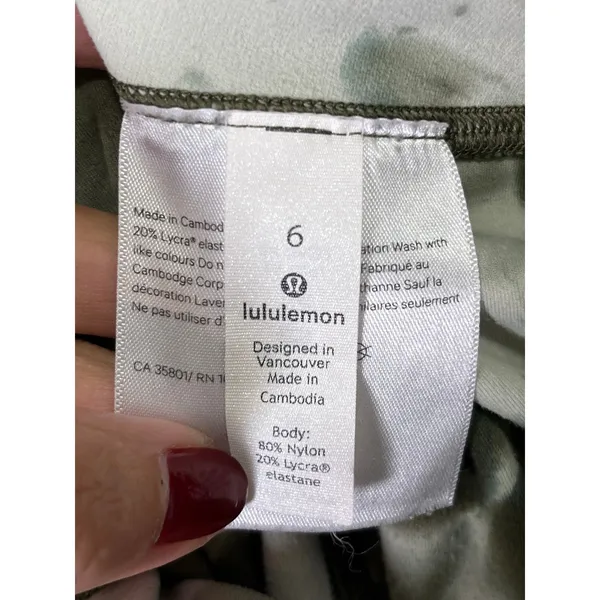 Lululemon Align High-Rise Leggings Olive Green Diamond Dye Tie Dye Yoga Leggings - Image 6