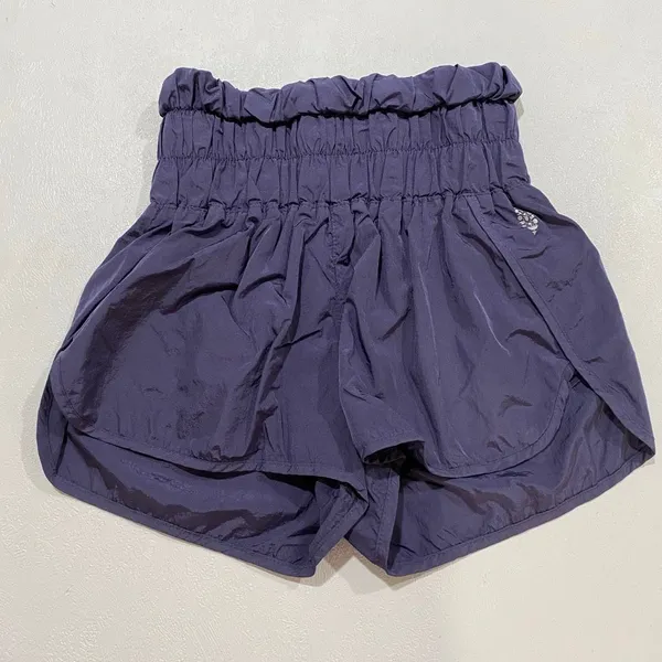 Free People FP Movement Purple Smocked Running Shorts XS High Rise Athletic - Image 2