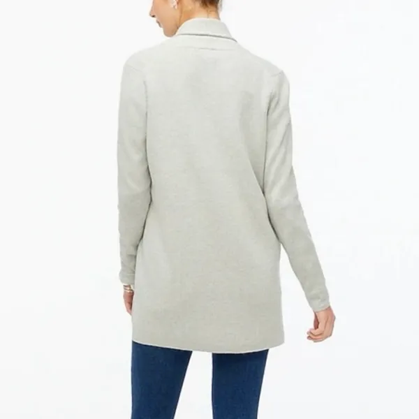 J. Crew Heather Dust Gray Chelsea Sweater Blazer Cardigan Size Large - Image 5