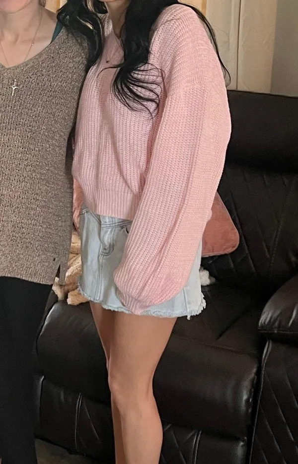 boutique pink sweater - Image 2