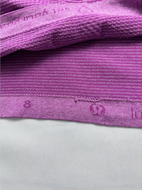 lululemon athletica Swiftly Tech Racerback Tank Magenta size 8 Motivational hem - Image 8