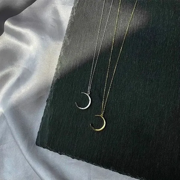 Boutique NWT Crescent Moon Necklace | Yellow‎ Gold Filled - Image 7