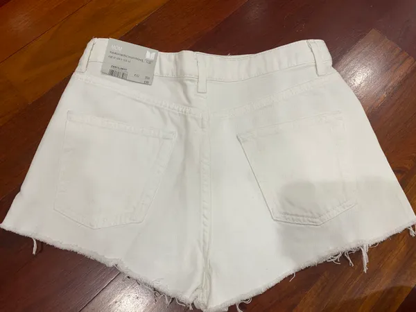 White Mom Jean Shorts - Image 2