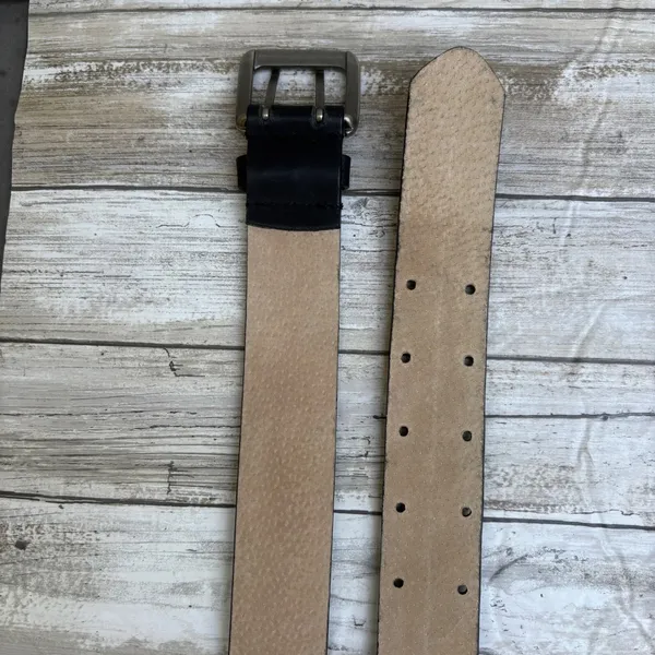 Apt 9 Studded Leather Belt M Black Diamond Mirrors Double Prong Y2K Grunge Punk - Image 4