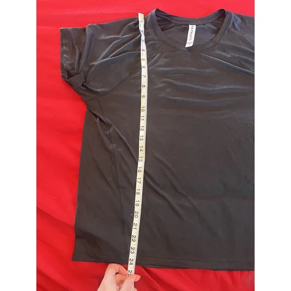 Athleta Sport Performance T-Shirt Womens Size Large Black Stretch Nylon Blend - Image 3