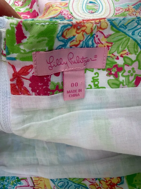 Lilly Pulitzer State of Mind print scalloped hem mini skirt - Image 6