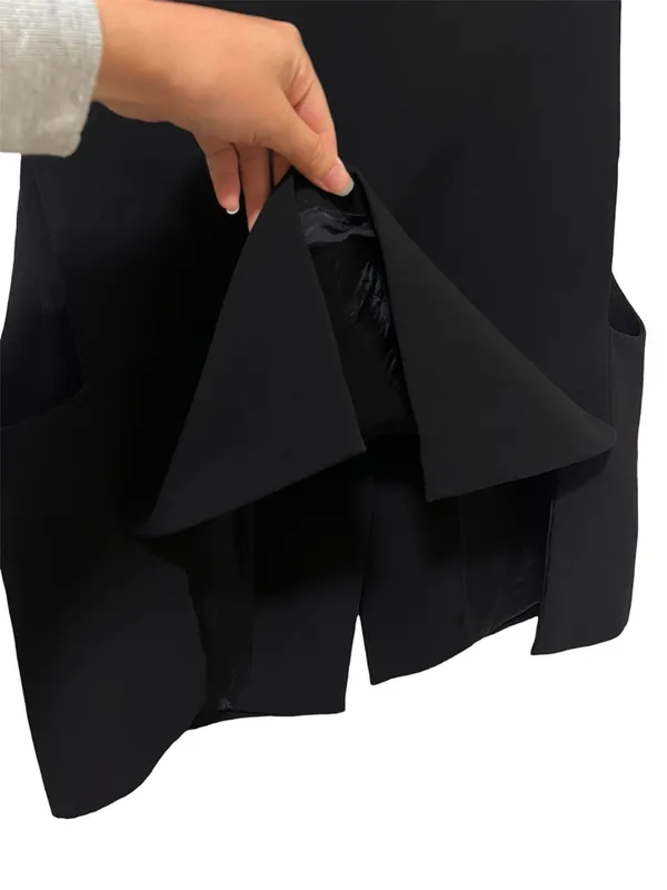 Zara Collection Black Oversized Waistcoat Vest with Vents M - Image 6