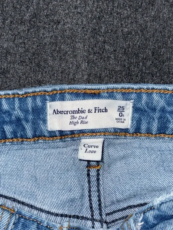 Abercrombie & Fitch Jeans The Dad High Rise Curve Love Distressed Women’s 25 / 0 - Image 7