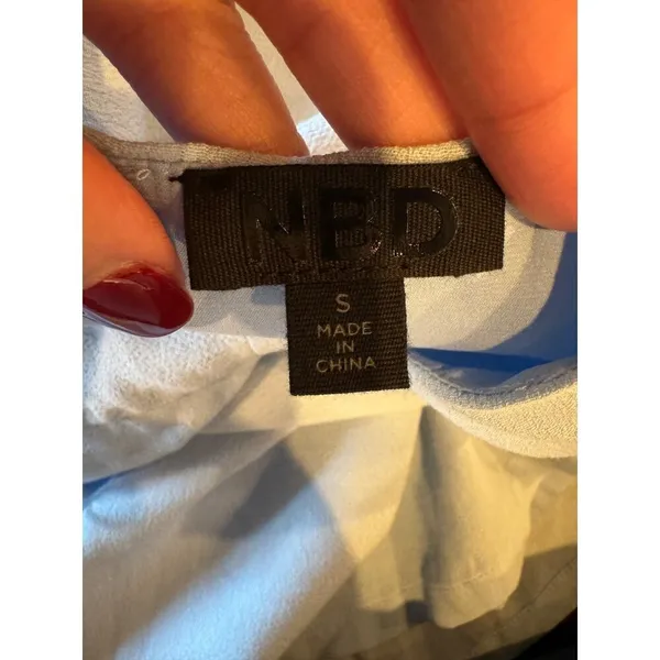 NBD Dress Women Small Blue Lace Up Back Fit And‎ Flare Mini Party Cocktail - Image 9