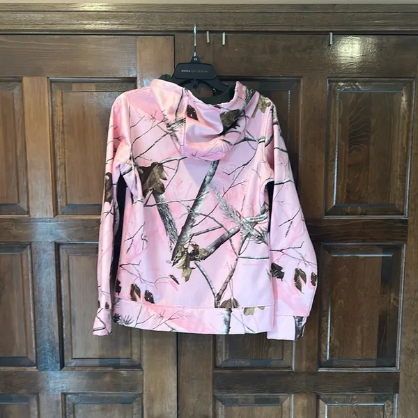 Under Armour RealTree Camo‎ Hunting Pink Hoodie Sweatshirt Size Small Women’s - Image 3