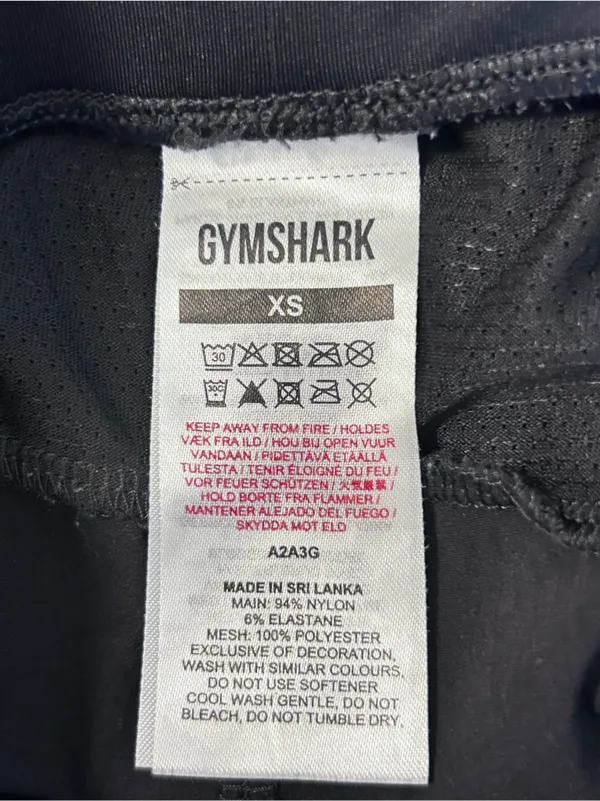 GymShark Black Athletic High Rise Unlined Workout Shorts Size XS - Image 3