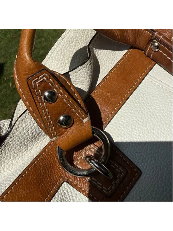 Vintage Coach Penelope F14686 Pebbled Leather Shoulder Bag Chalk Brown - Image 9