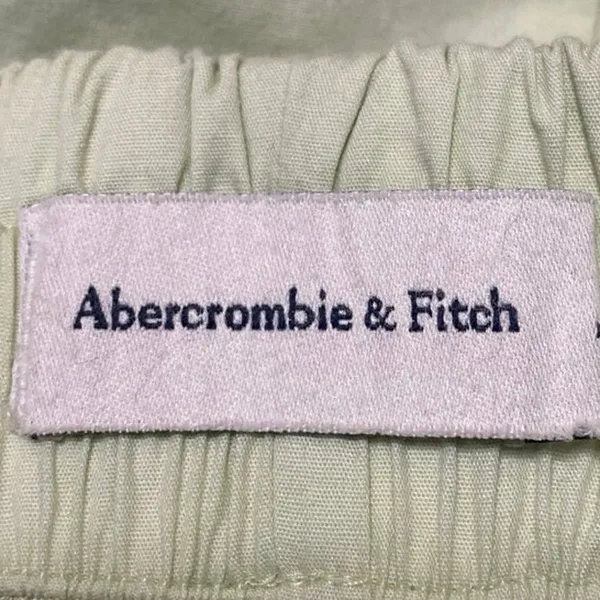 Abercrombie & Fitch Green Long Sleeve Button Shirt High Rise Shorts 2 Pc Set M/L - Image 5