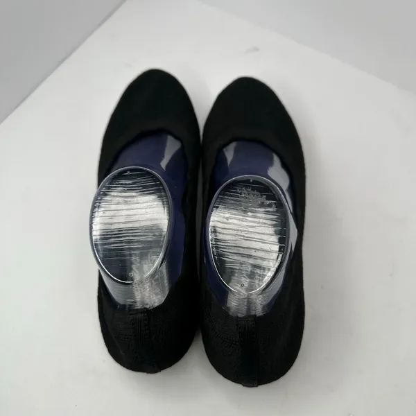 Skechers Women size 9 Cleo Black Knit Ballet Flats Memory Foam Slip On Comfort - Image 4