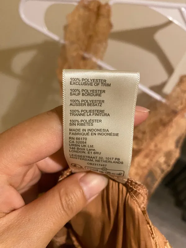 Free People Lace Cami in Warm Caramel, elastic back, size S - Image 5