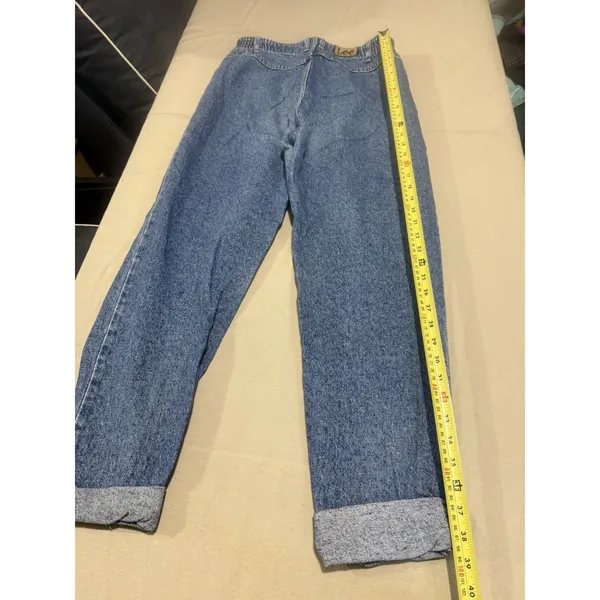 Vintage Lee Women's High Rise Jeans Elastic Waist‎ Band Size 12L - Image 6